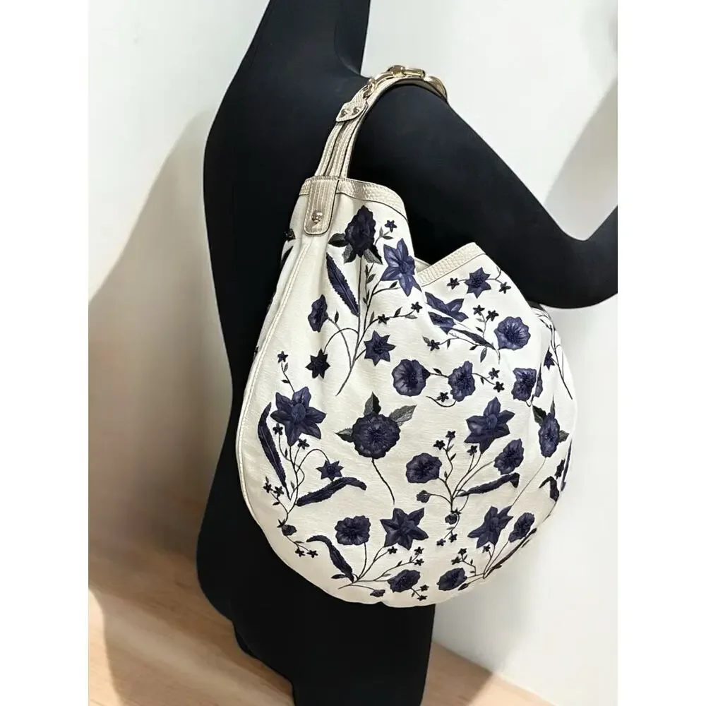 GUCCI 171295 Flora Wave Hobo Bag